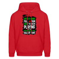 LIFE IS A GAME men's premium quality hoodie - red