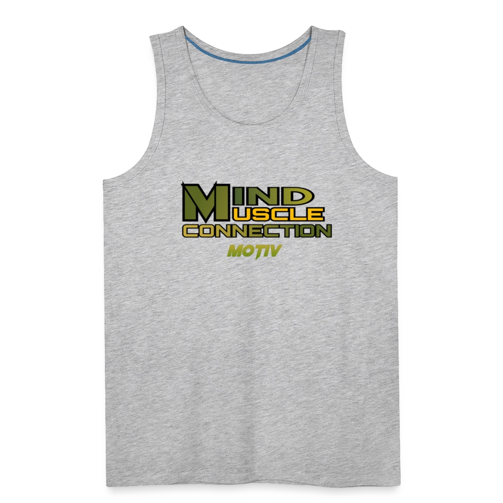 Mind Muscle Connection Men’s Premium Tank - heather gray