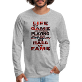 Lie Is A Game Premium Long Sleeve T-Shirt - heather gray