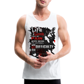 LIFE IS A GAME Men’s Premium Tank - white