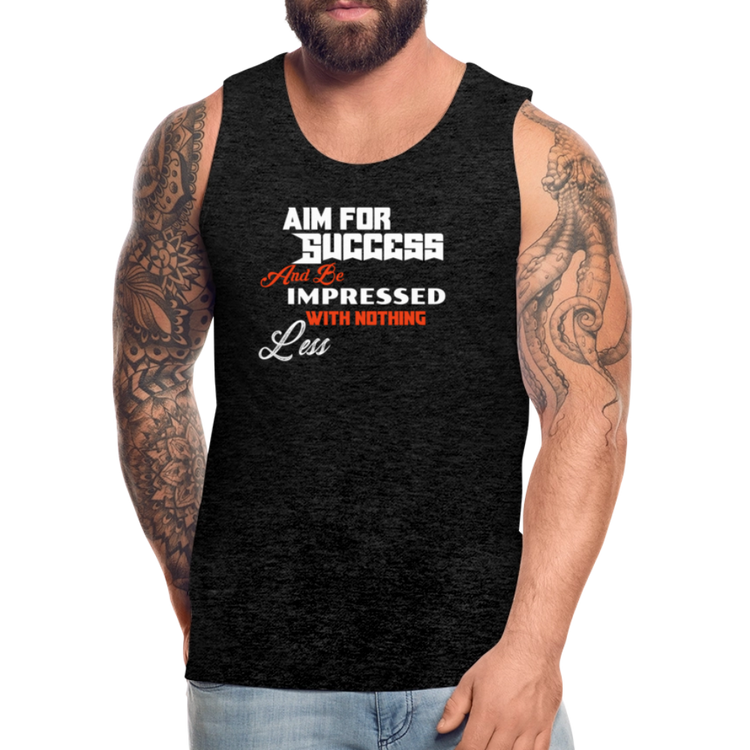 Aim For Success Men’s Premium Tank - charcoal grey