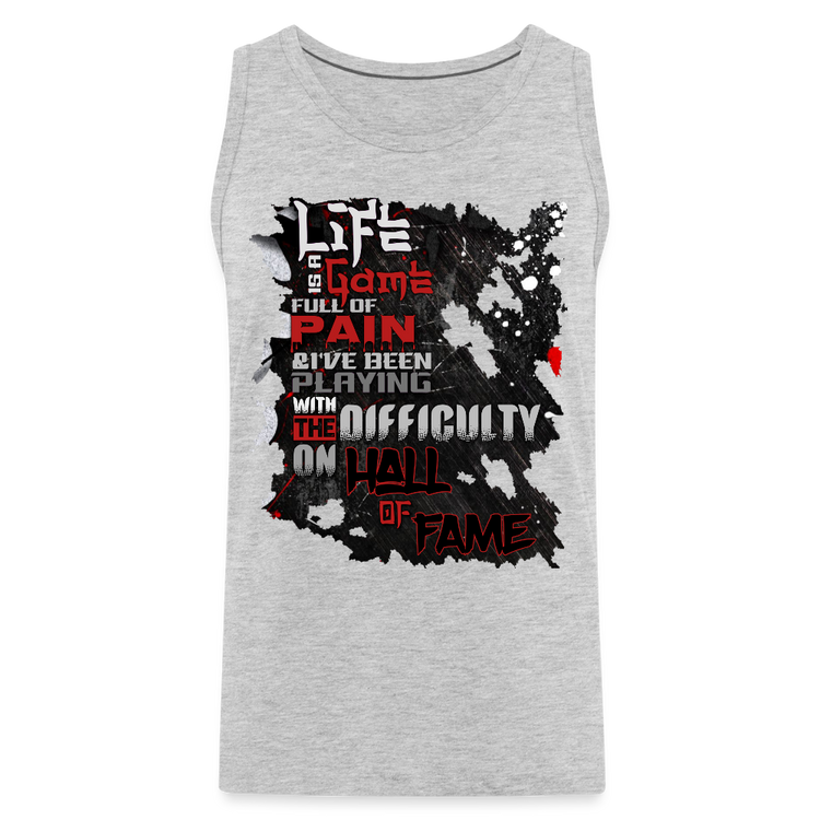 LIFE IS A GAME Men’s Premium Tank - heather gray